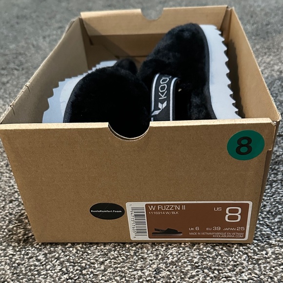 Koolaburra by Ugg Black Fuzzy Women's Slippers - Picture 2 of 6